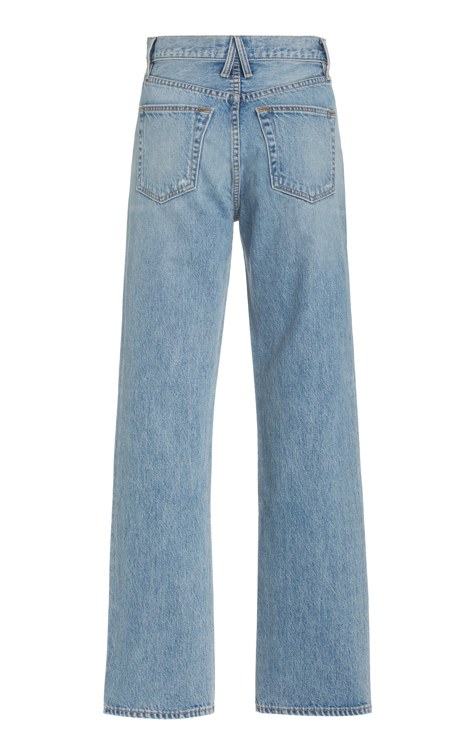 London Rigid High-Rise Straight-Leg Jeans medium wash - 5