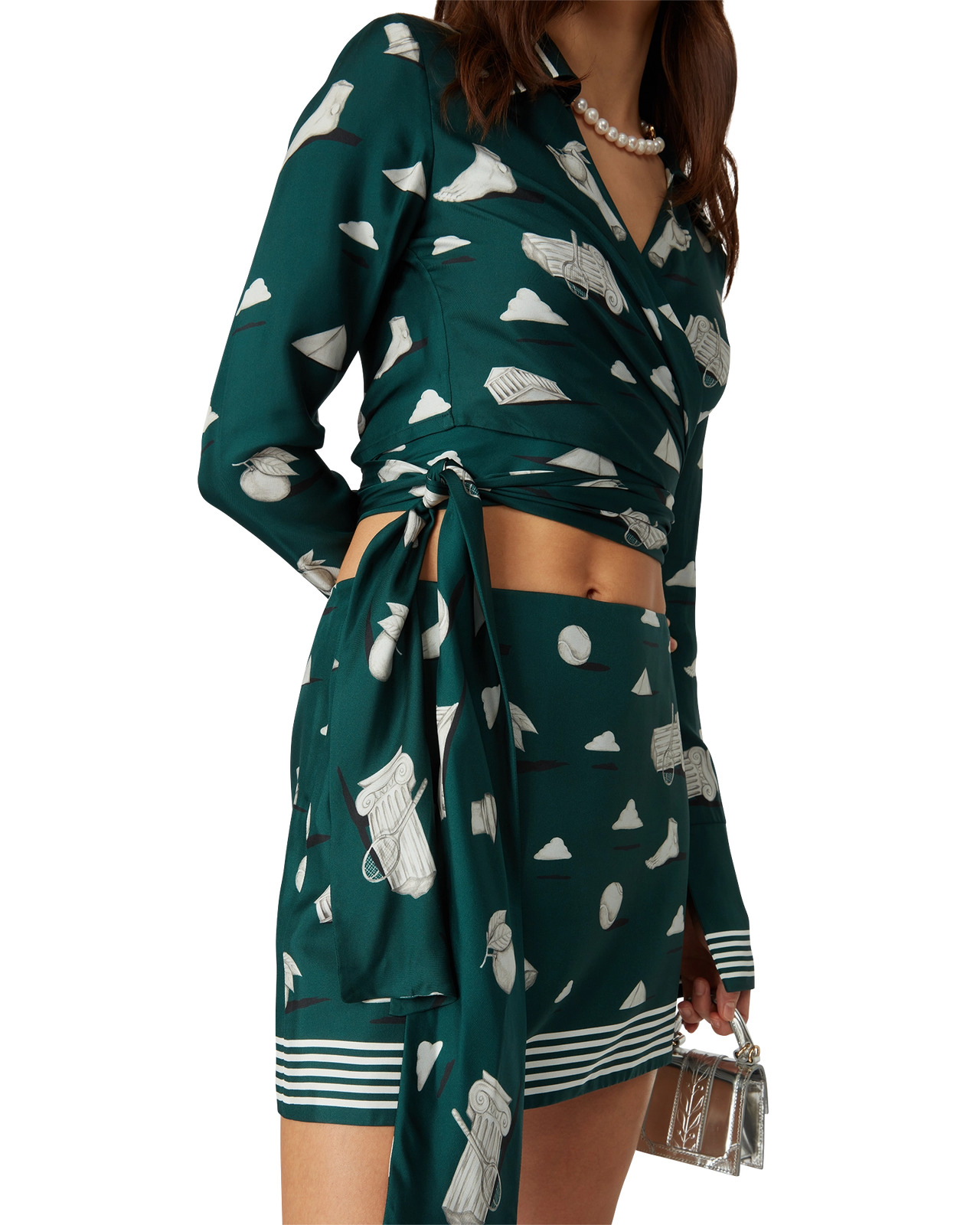 Metaphysical Silk Wrap Shirt | Casablanca Paris - 5