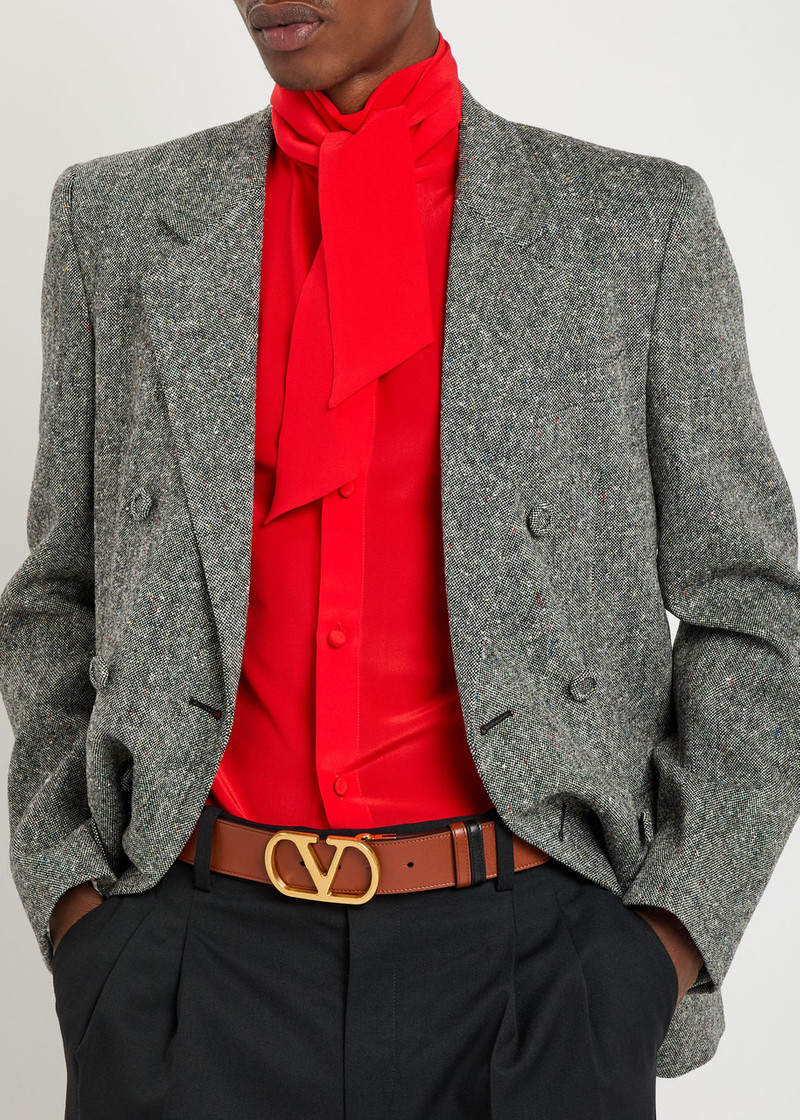 Valentino Valentino Garavani Vlogo Reversible Leather Belt outlook