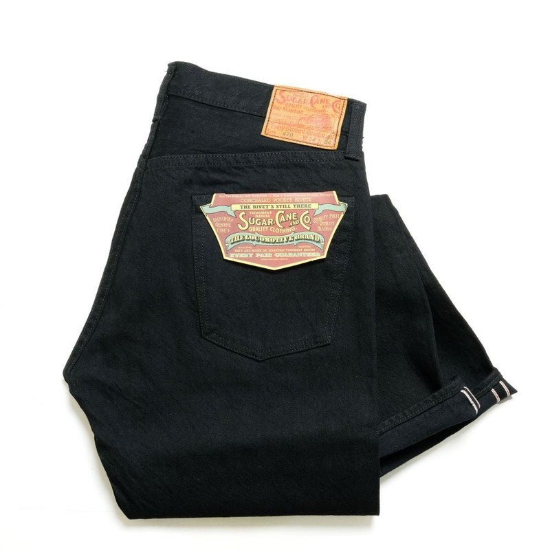 SUGAR CANE SUGARCANE - 13oz. BLACK DENIM TYPE-III (SLIM FIT) - SC41470 outlook