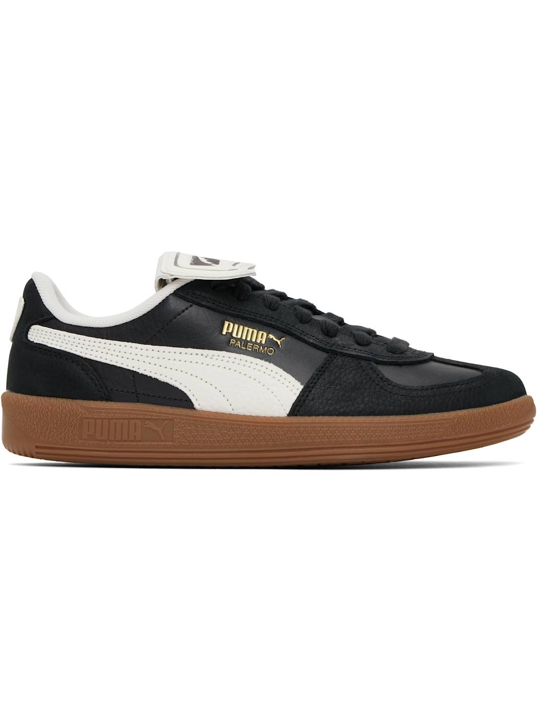 ★PUMA★ Palermo Premium Black White 40174402 401744-02 Puma Palermo Premium Black White Gum Men's - 401744-02 - US