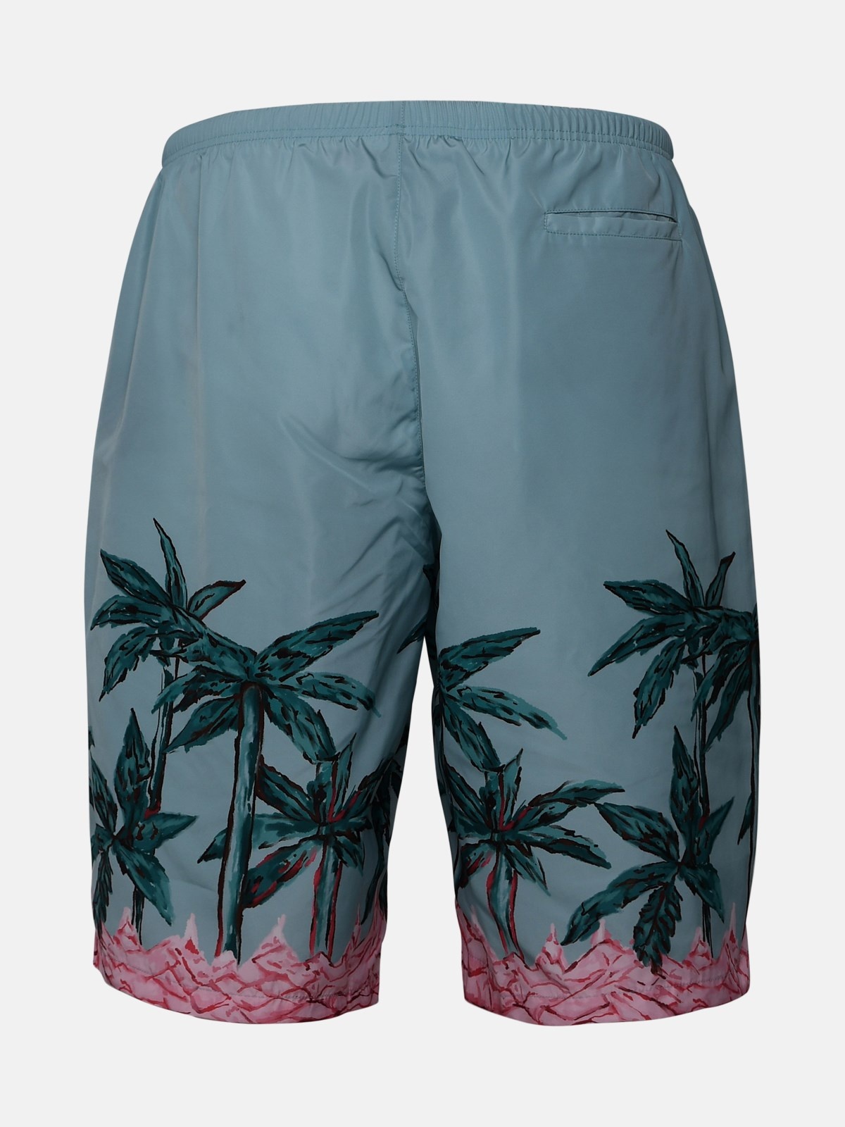 Light blue polyester bermuda shorts - 3