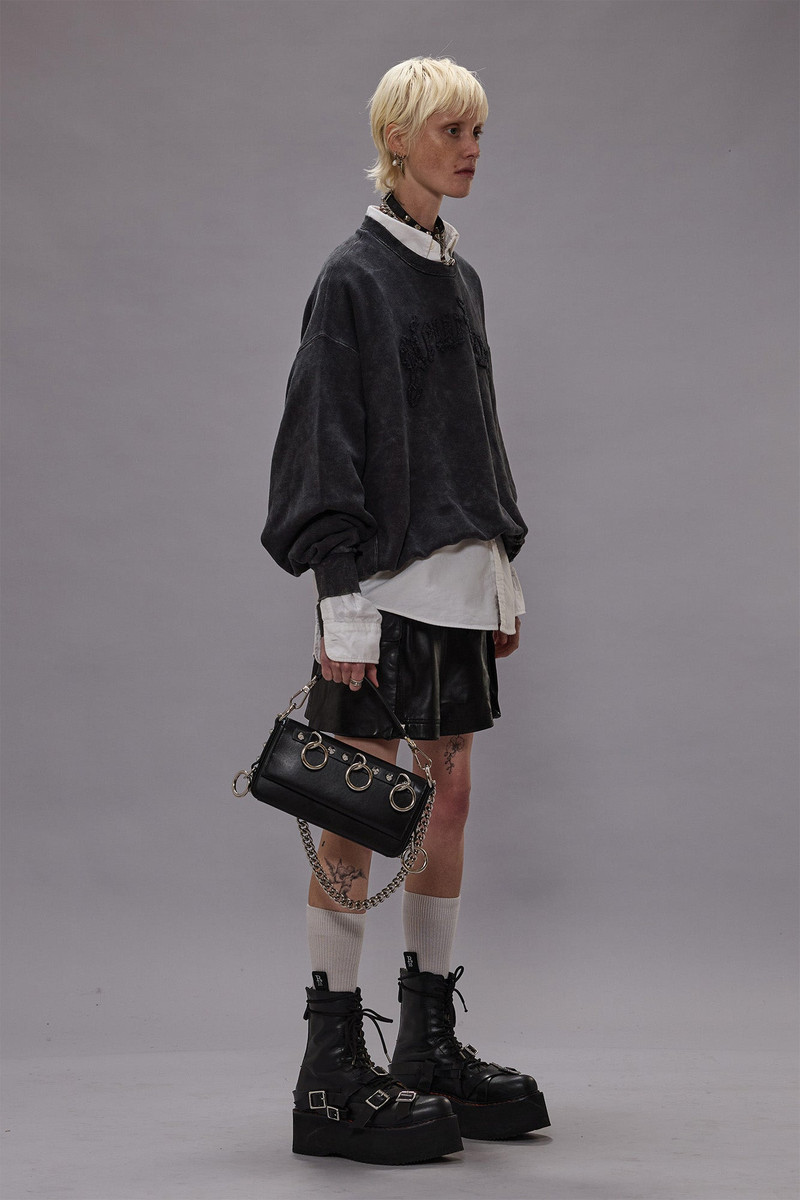 frayed-embellished 스웨트 셔츠 1