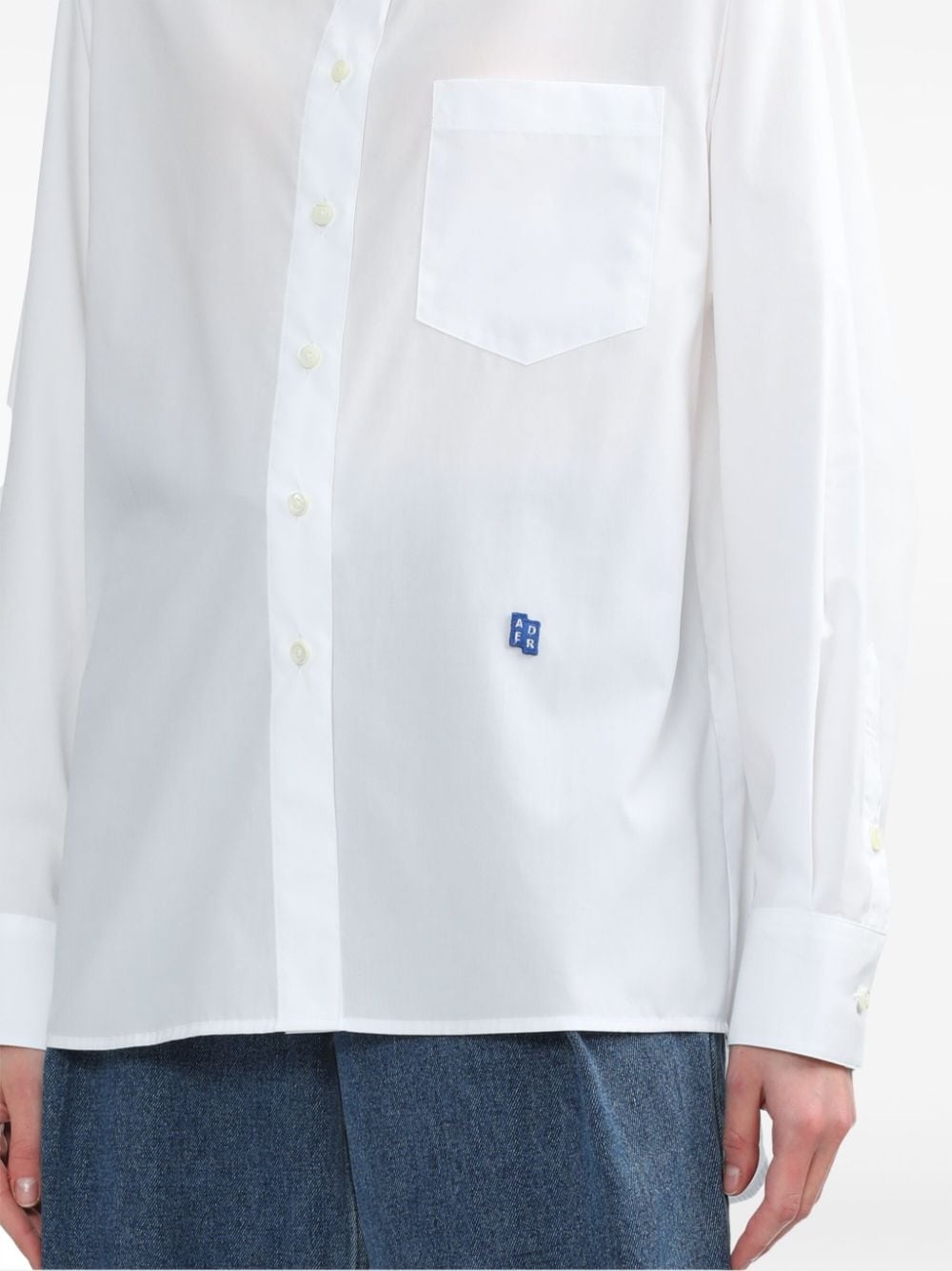 logo-embroidered cotton-poplin shirt - 5