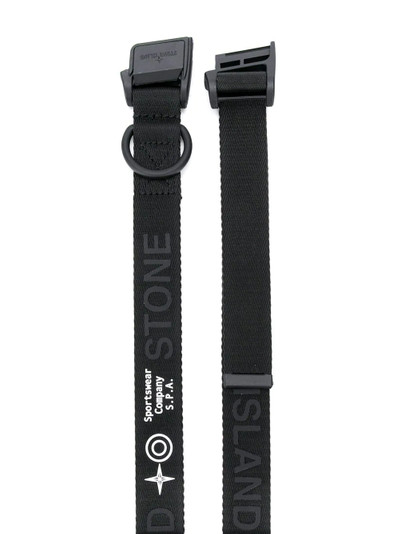 Stone Island logo-print tape belt outlook