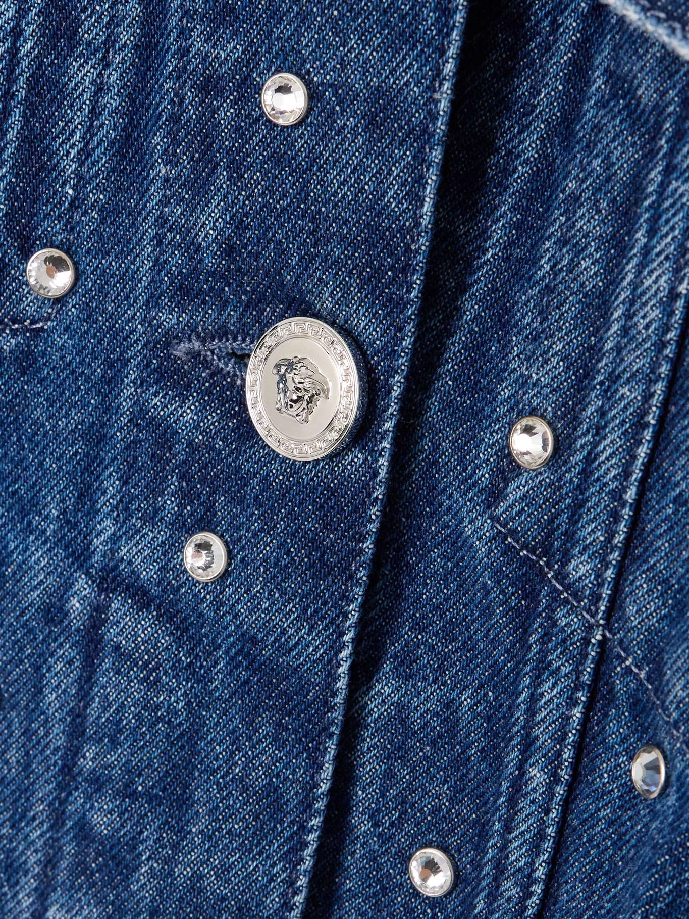 Studded denim jacket Blue - 5