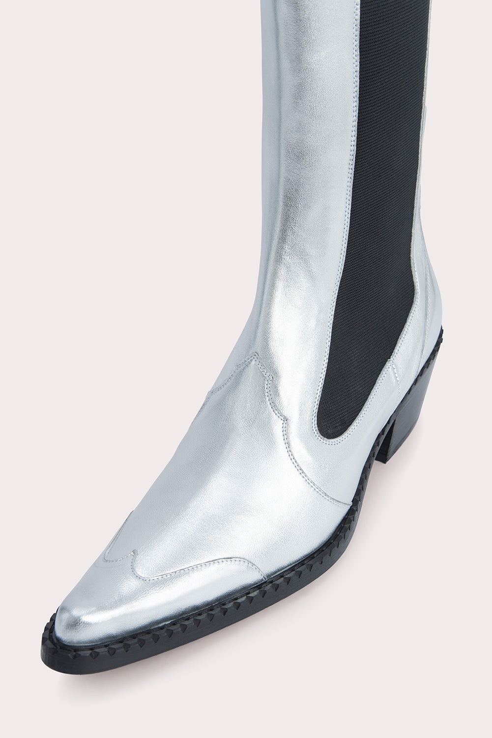 Otis Silver Metallic Leather - 6