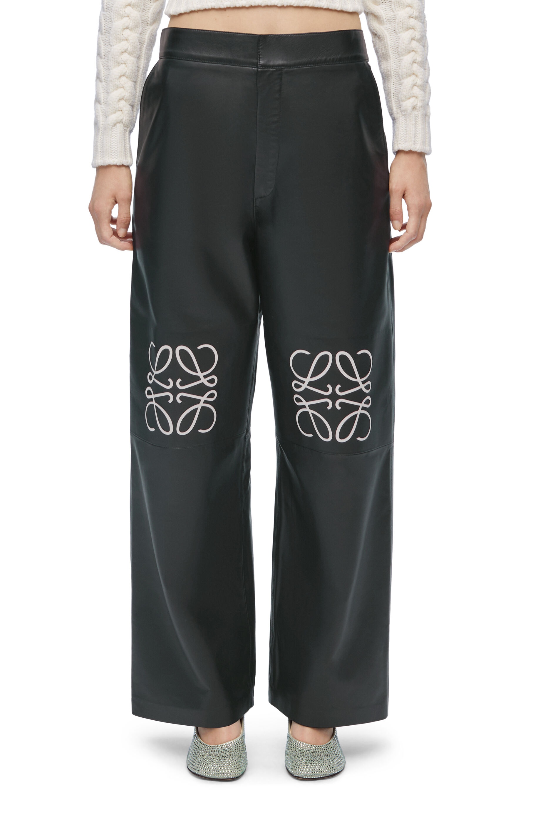 Anagram baggy trousers in nappa lambskin - 3