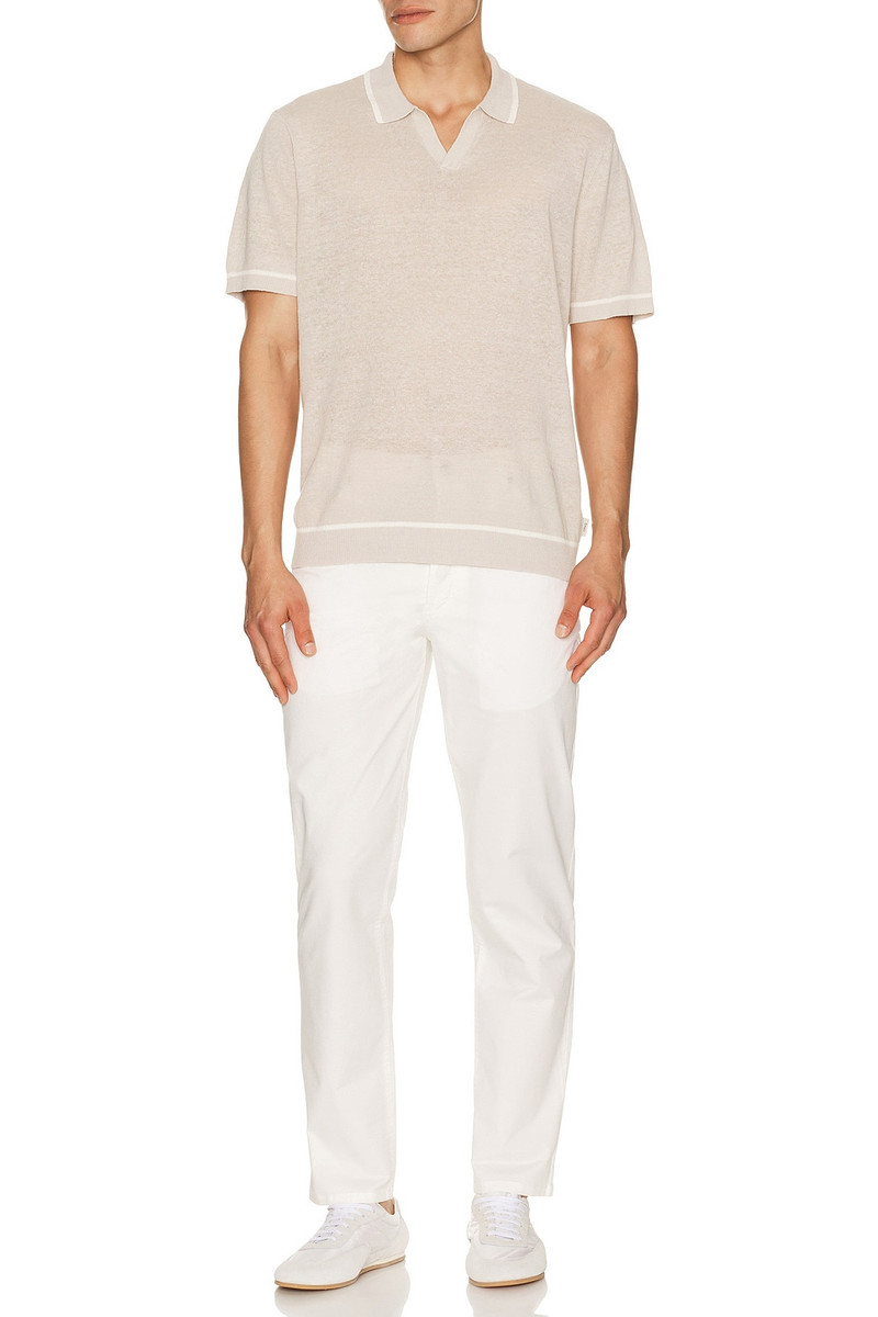 onia Linen Johnny Collar Polo outlook