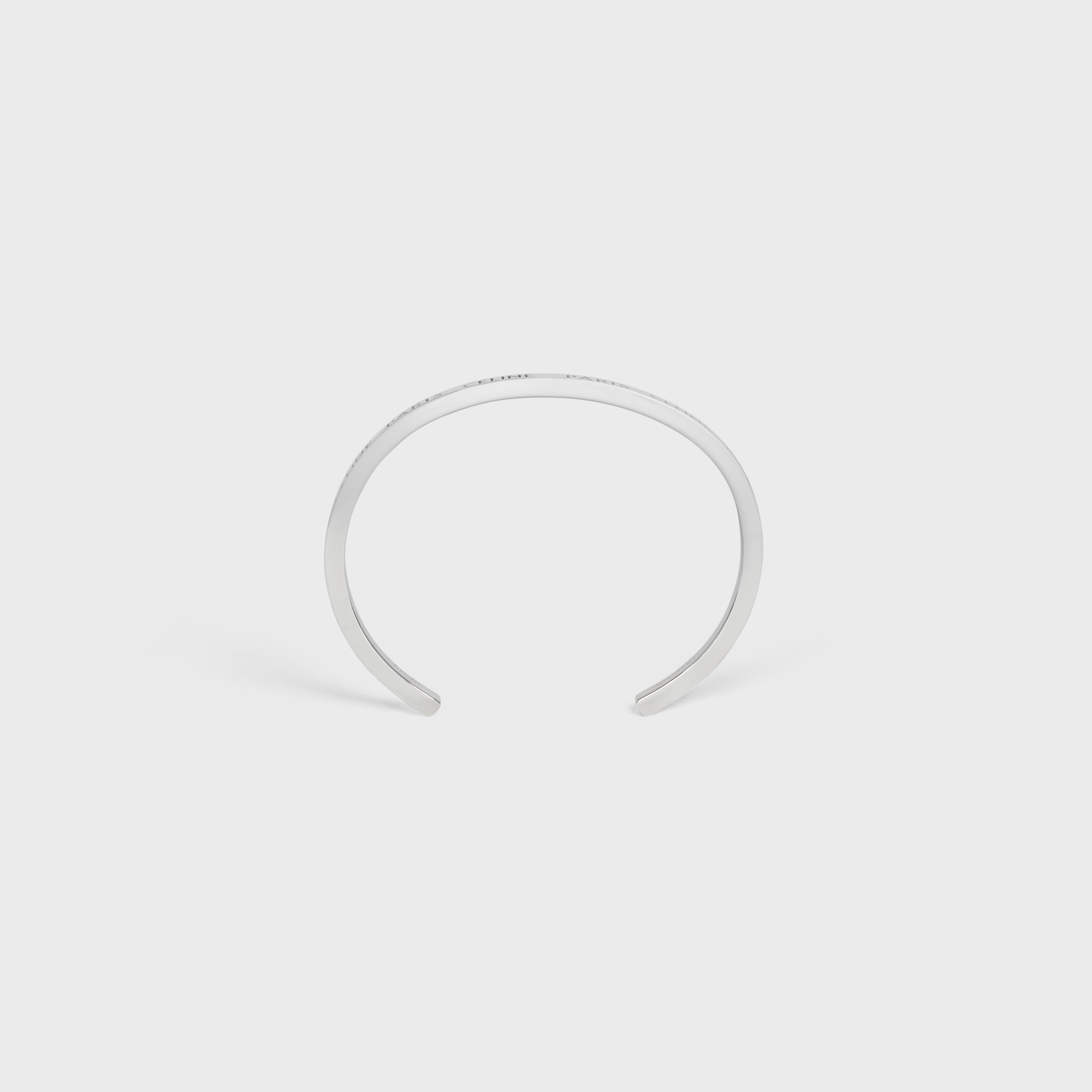 Celine Paris Thin Cuff in Brass with Rhodium Finish - 1