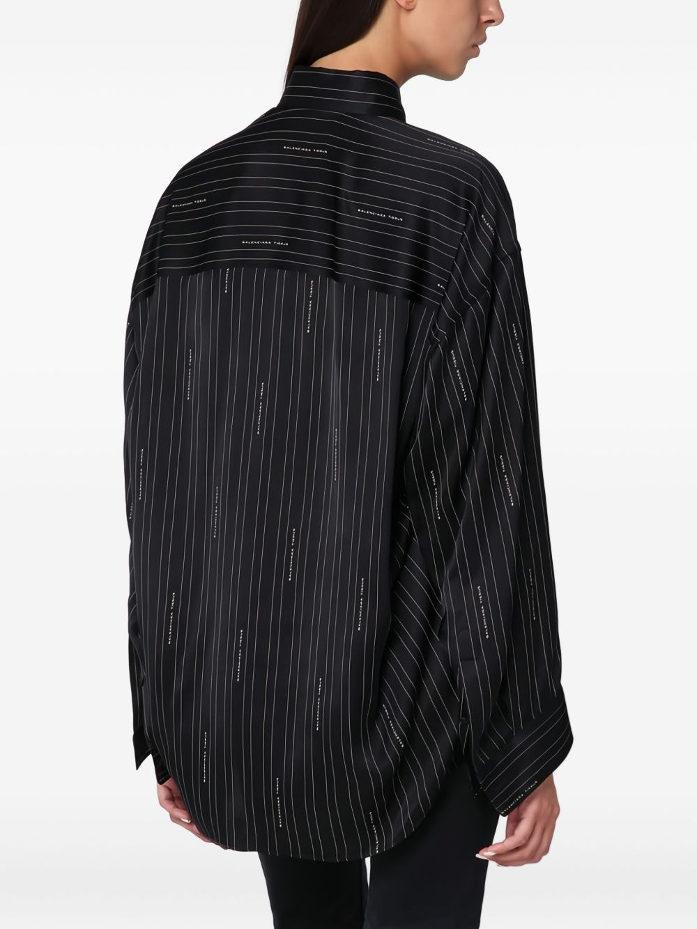pinstripe logo shirt - 4