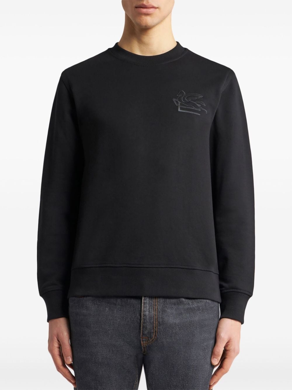 Pegaso-appliquÃ© crew-neck sweatshirt - 2