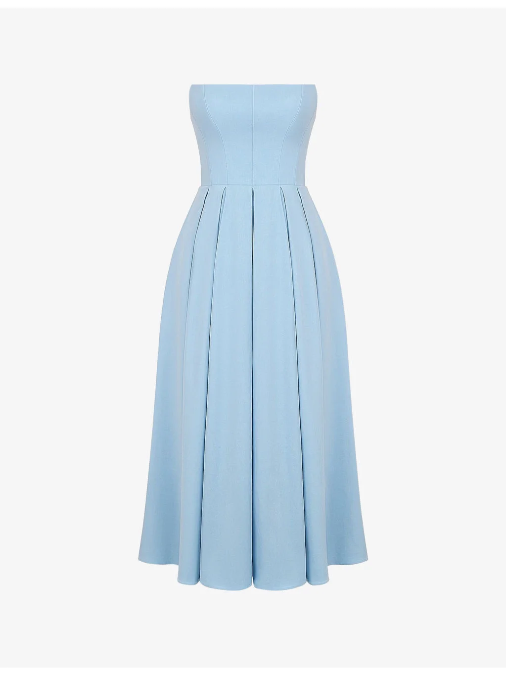 Audrey slim-fit strapless cotton-blend midi dress - 1
