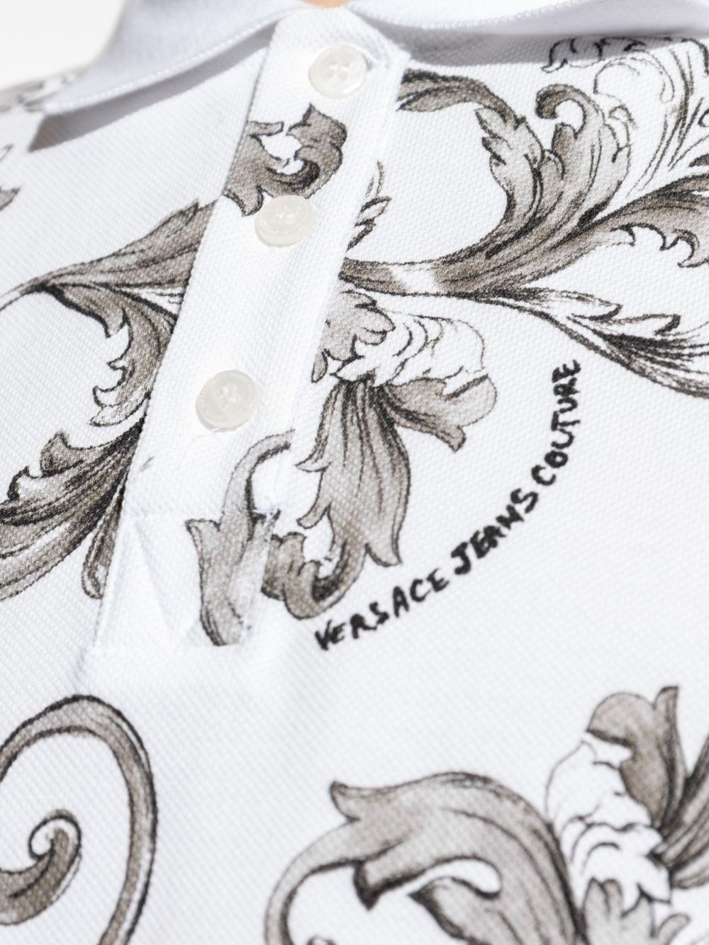 barocco-print polo shirt - 5