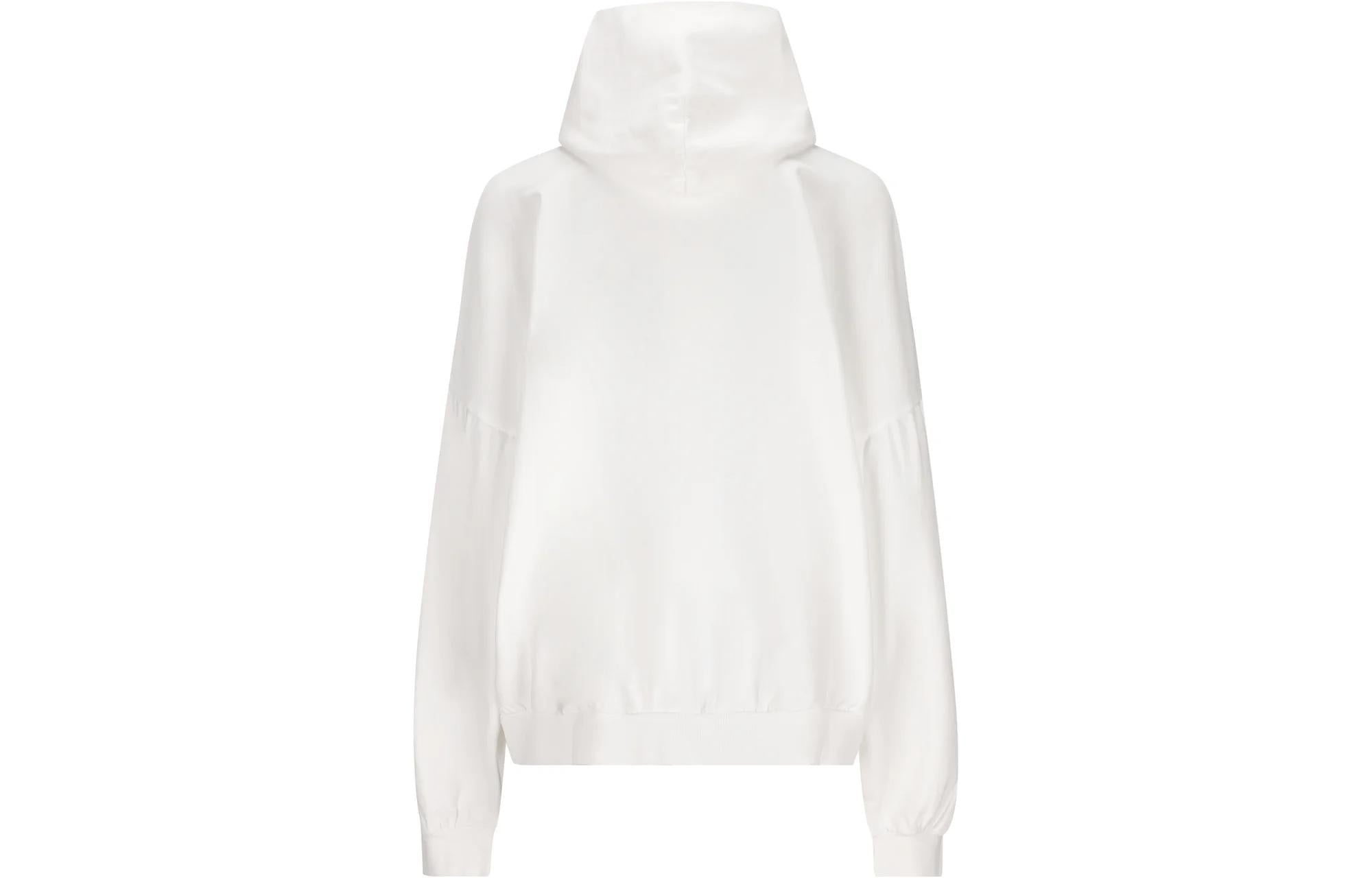 Balenciaga Back Flip Round Hoodie Oversized 'White Black' 761458TPVG19040 - 2
