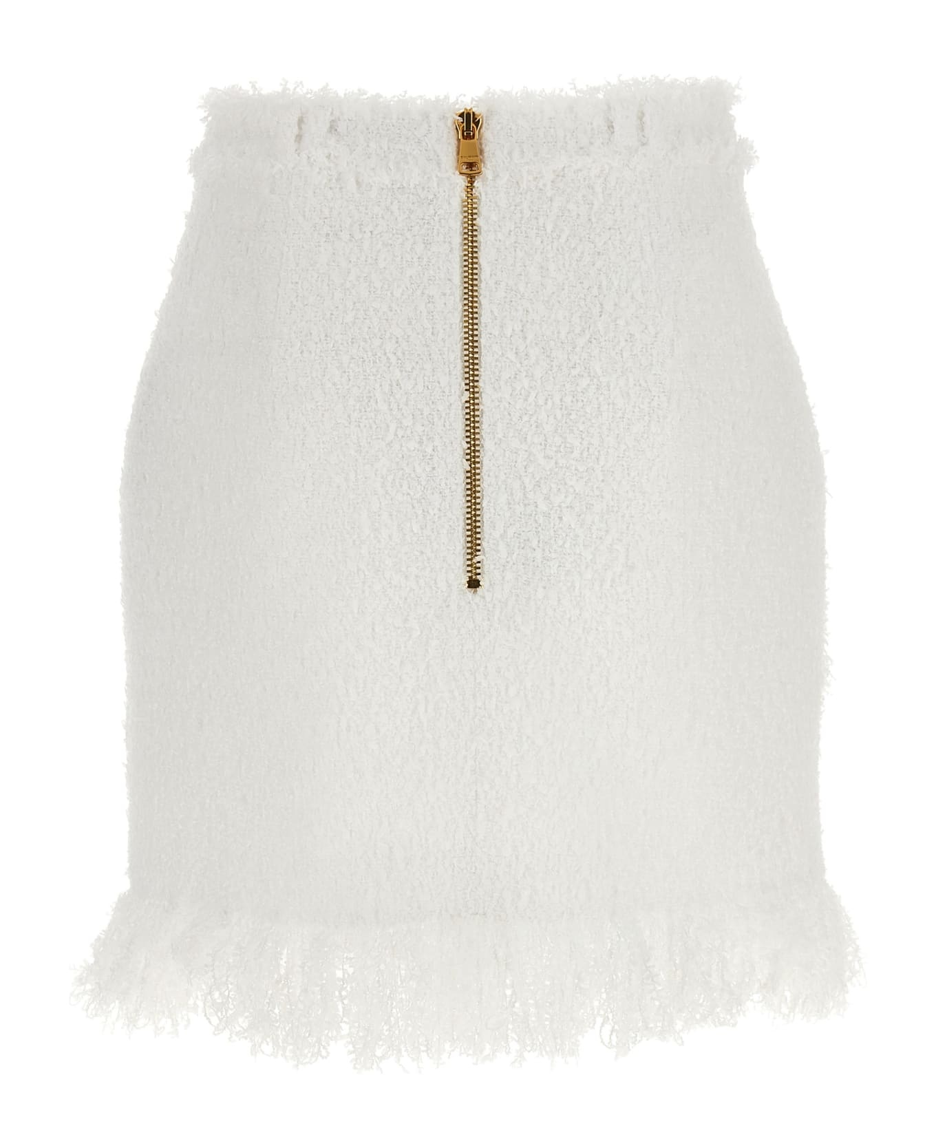 Button Tweed Skirt - 2