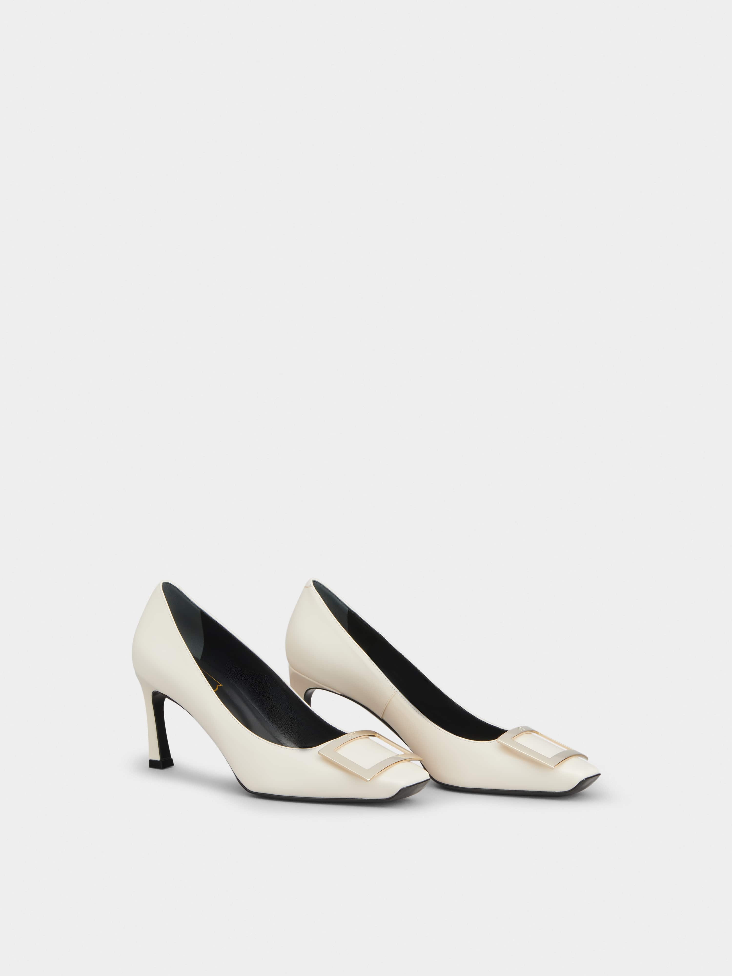 Trompette Metal Buckle Pumps in Leather - 2