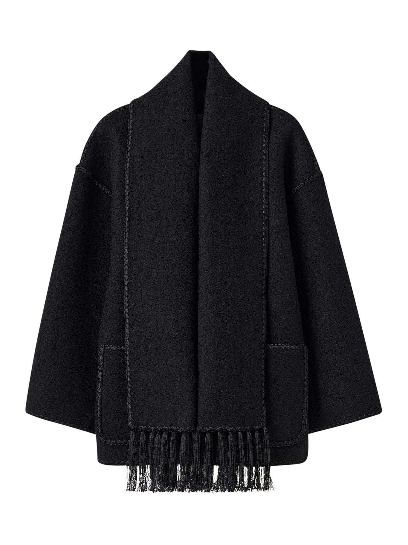 WOOL JACKET WITH SCARF - 2