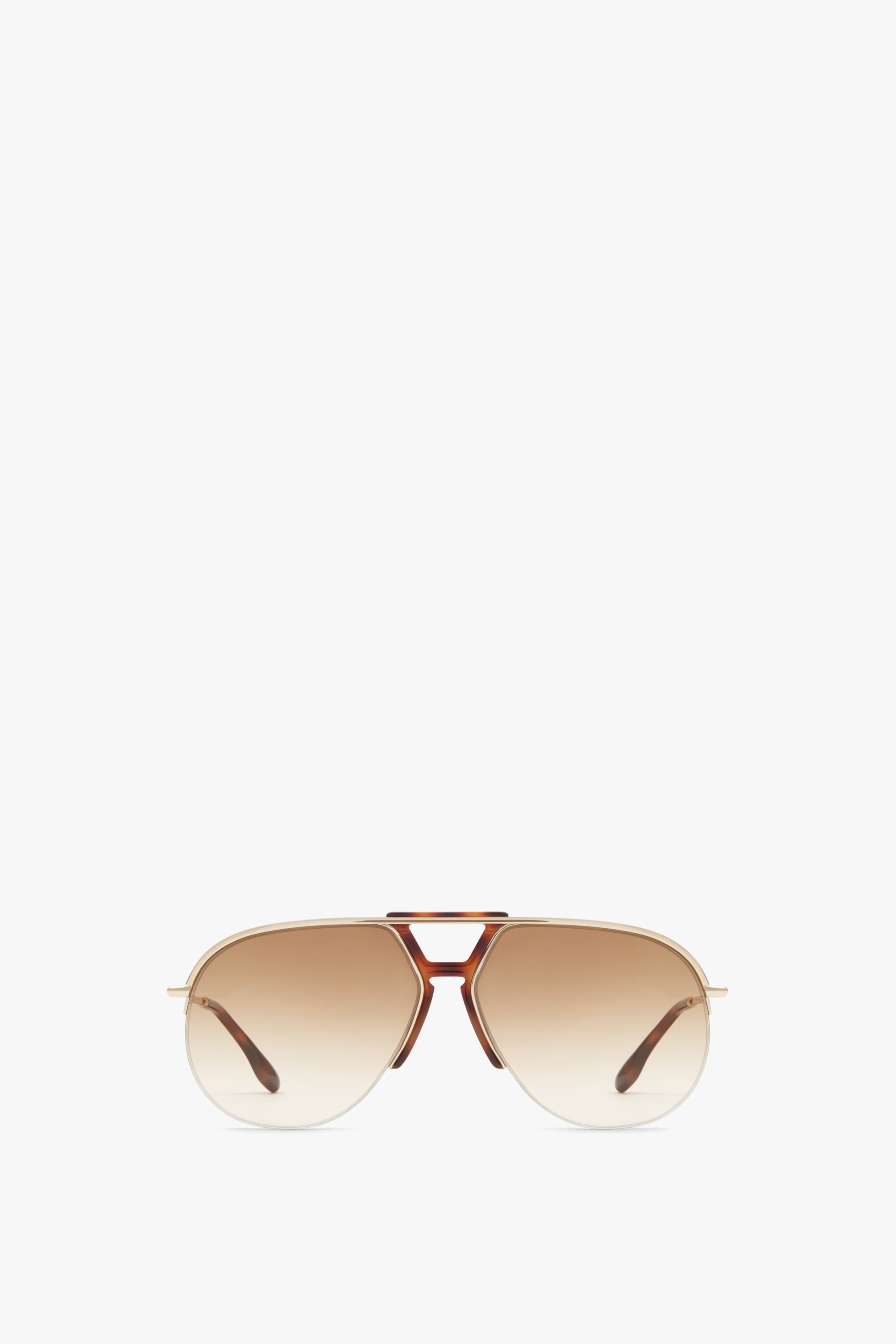 Brow Aviator Sunglasses In Brown - 1