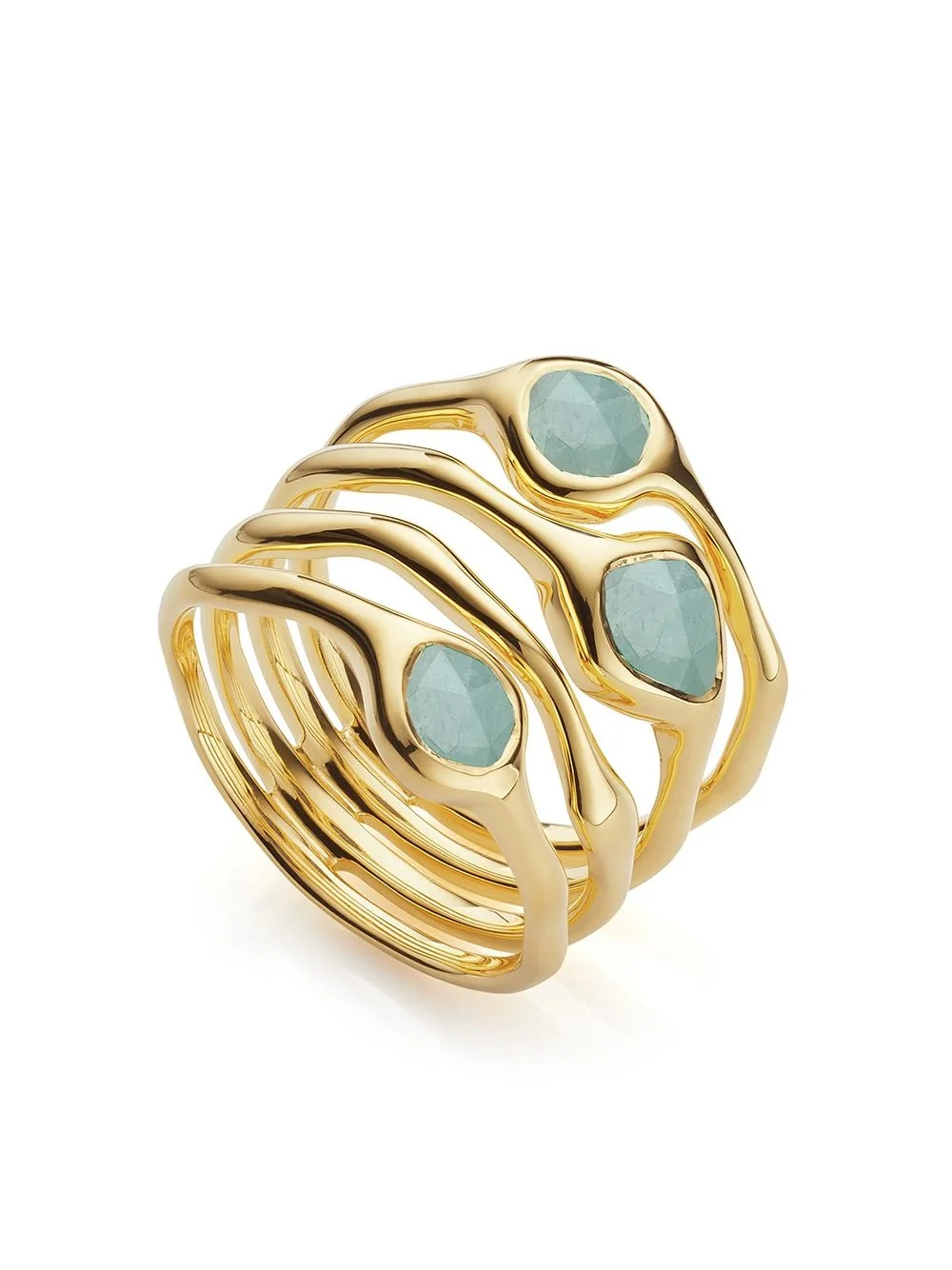 Siren cluster cocktail ring - 1