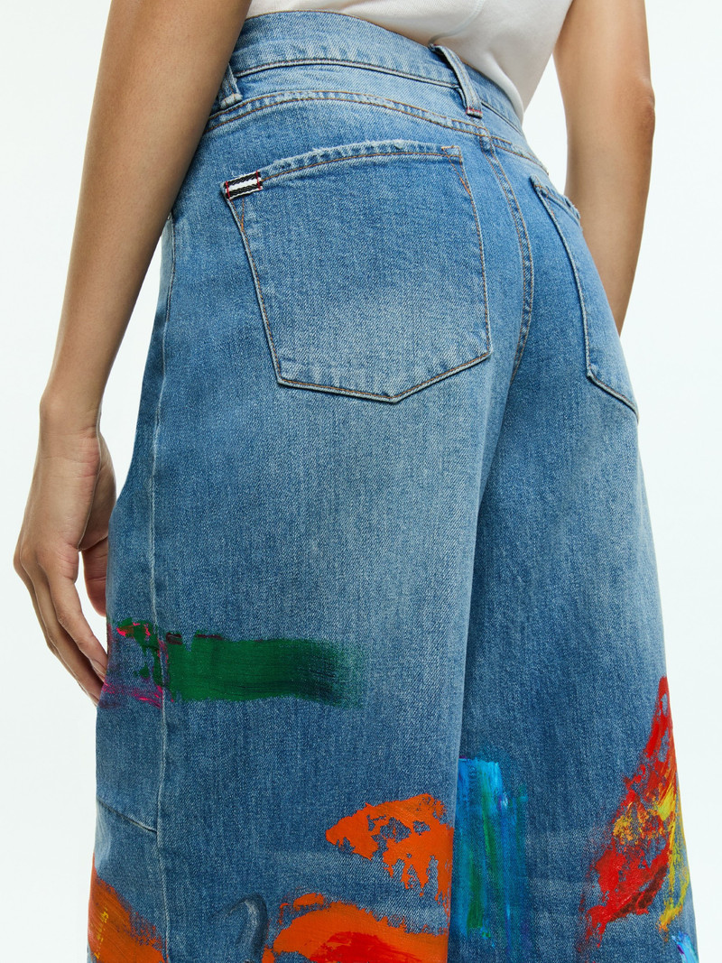 TUCKER PAINTED BAGGY JEAN WITH DARTED KNEE 4