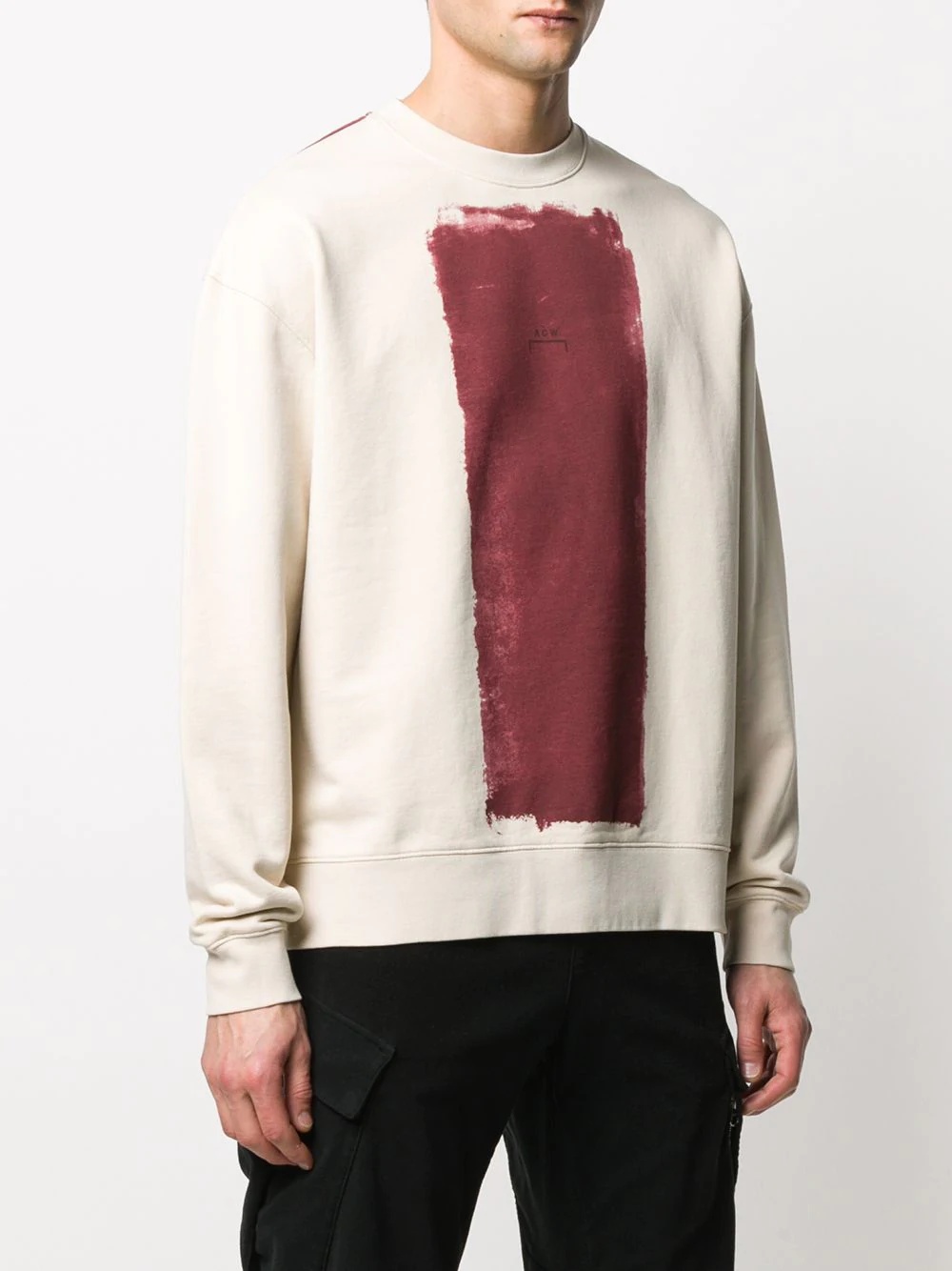 block painted-print cotton sweatshirt - 3