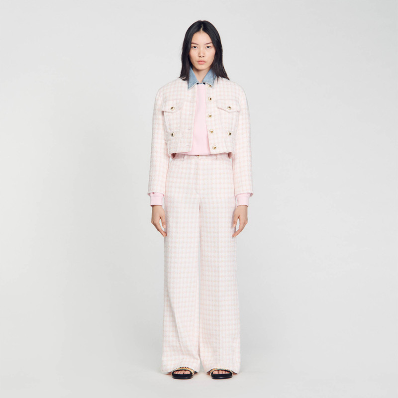 Sandro CROPPED DECORATIVE TWEED JACKET outlook