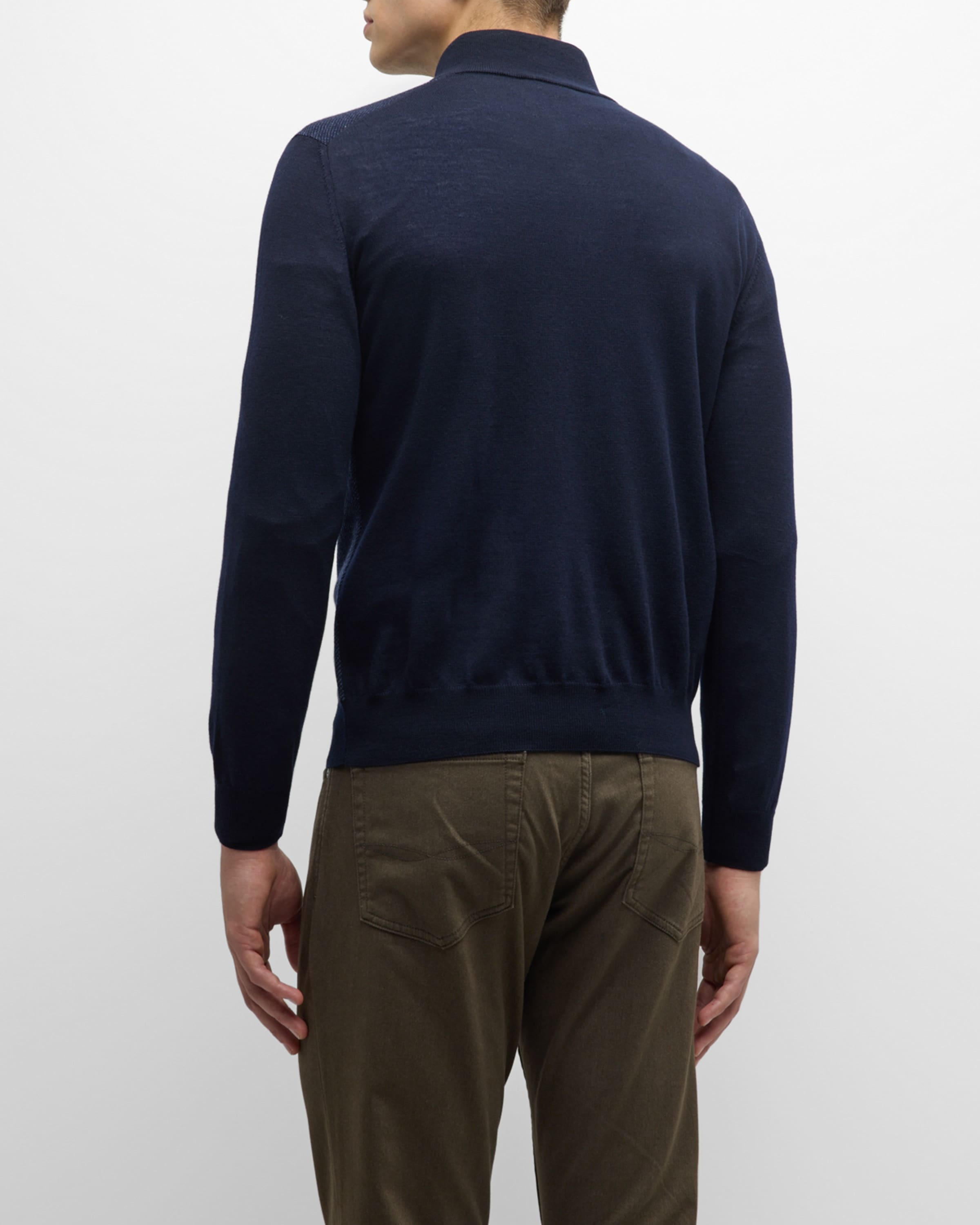 Men's Wool Quarter-Zip Sweater - 4