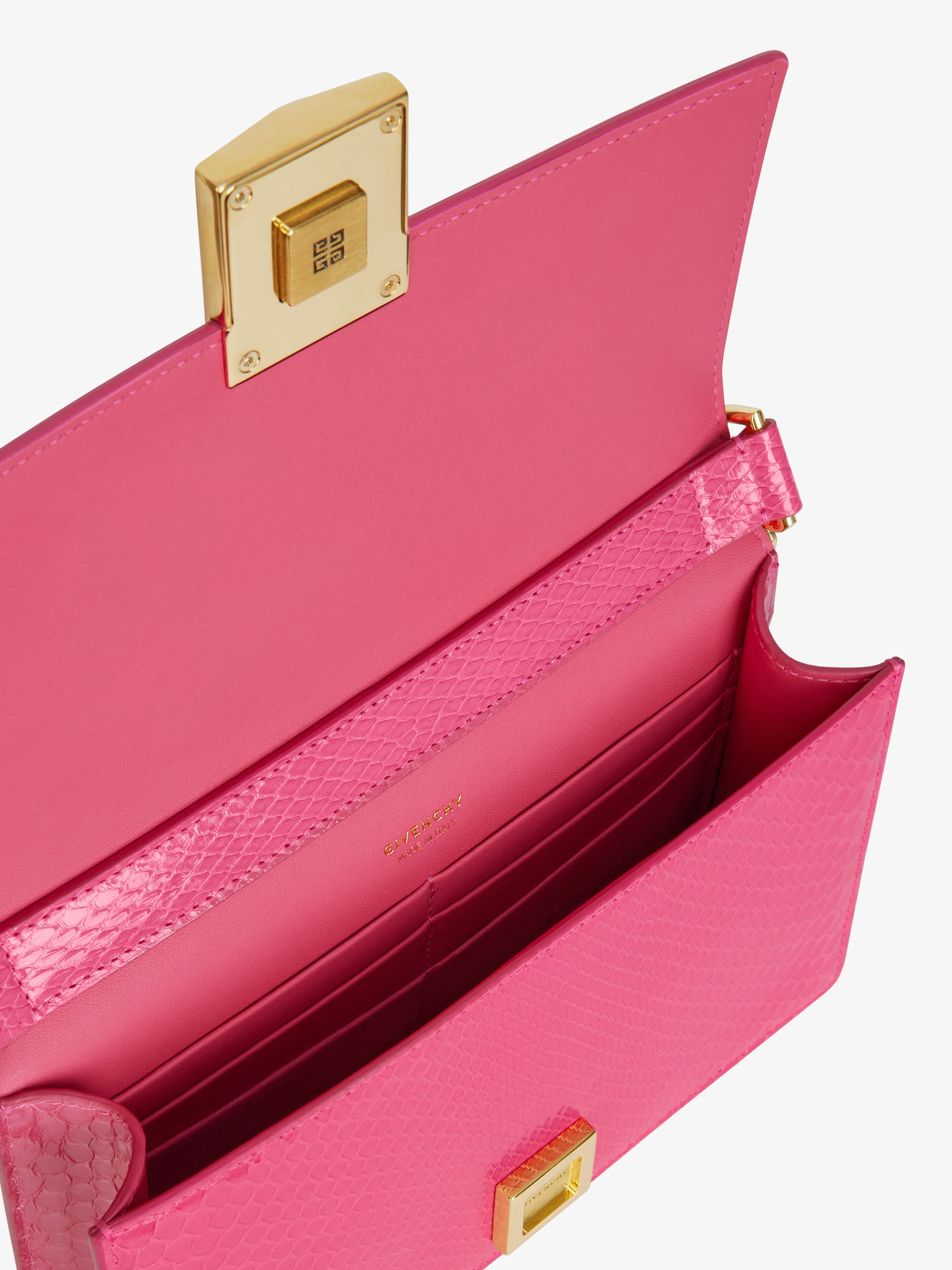 SMALL 4G BAG IN PYTHON WITH CHAIN - 4