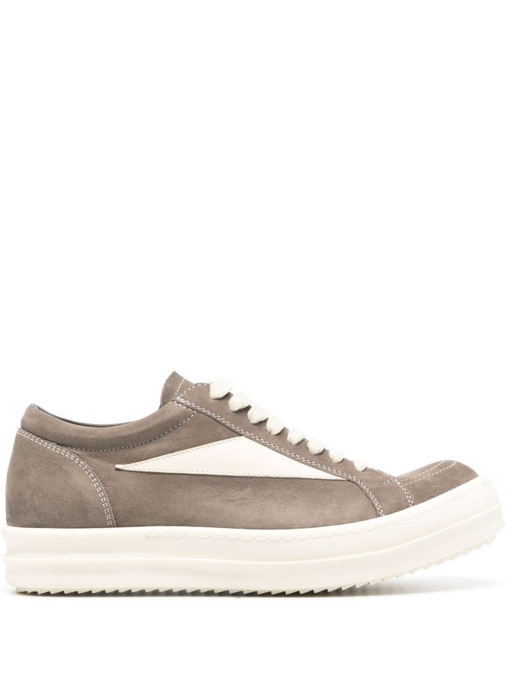 patch-detail suede sneakers - 1