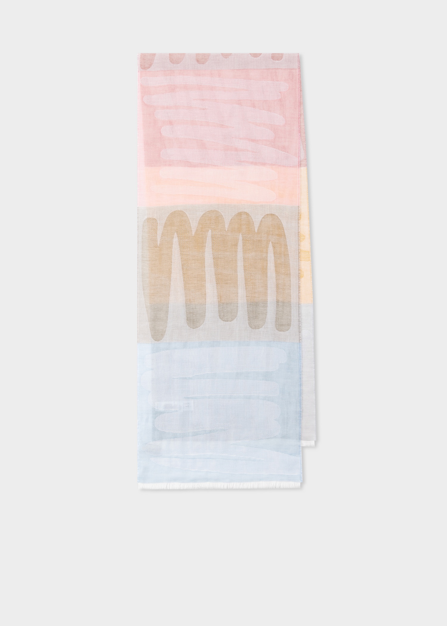 Women's Pastel 'Paint Stroke' Scarf - 1
