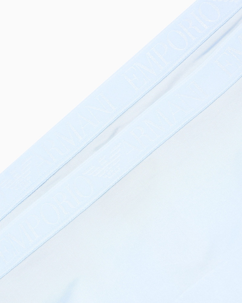 EMPORIO ARMANI TWO-PACK OF ASV ICONIC RECYCLED-MICROFIBRE BRIEFS WITH LOGO WAISTBAND outlook