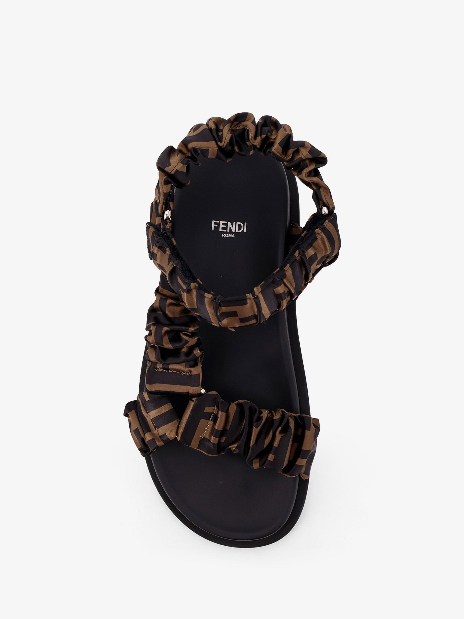 Feel Elastic Satin Sandals With Ff Motif - 6