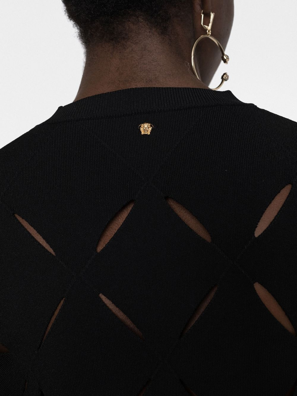 cut-out knitted jumper - 5