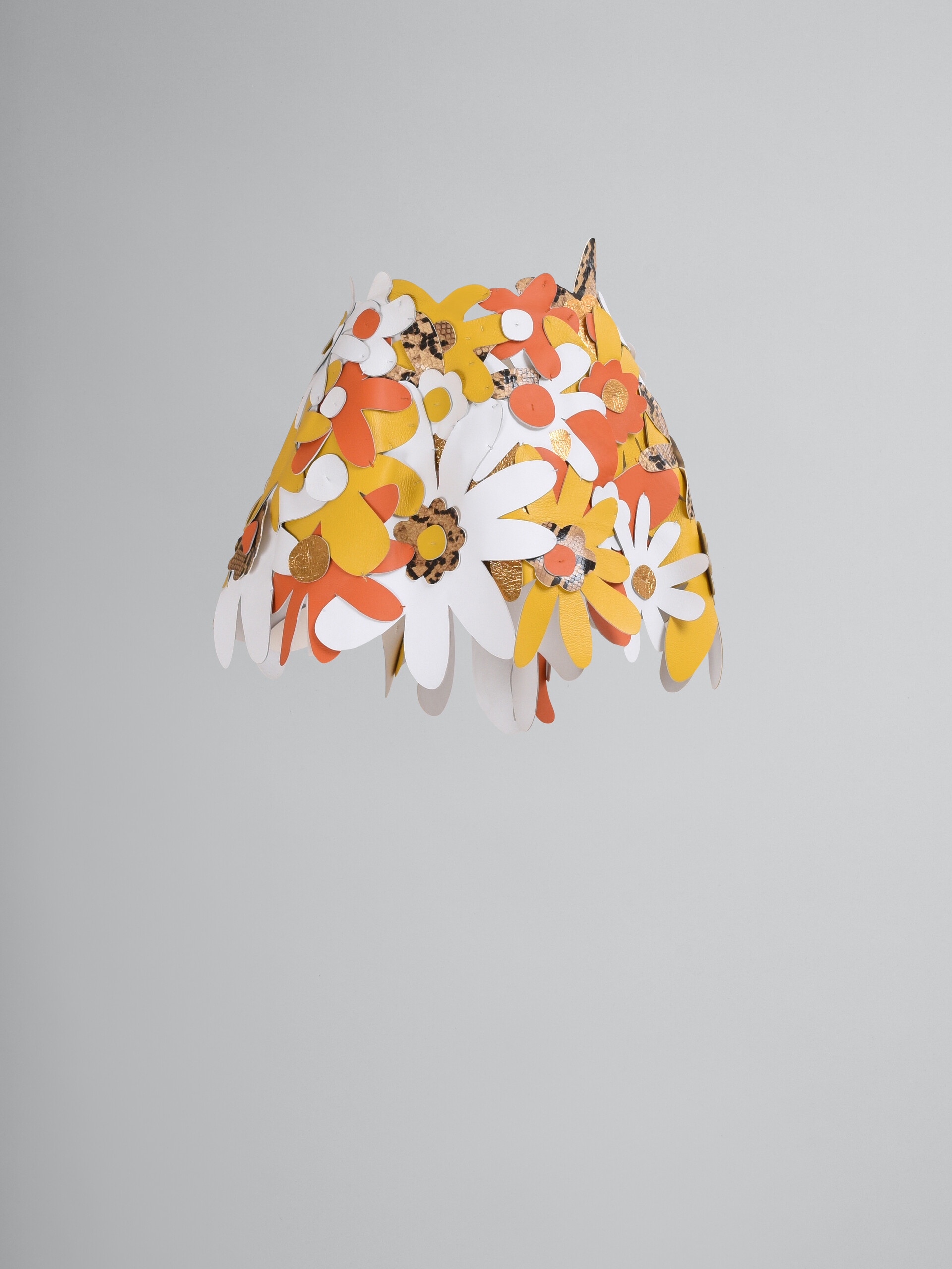 EMBROIDERED LEATHER FLOWERS MINI SKIRT - 1