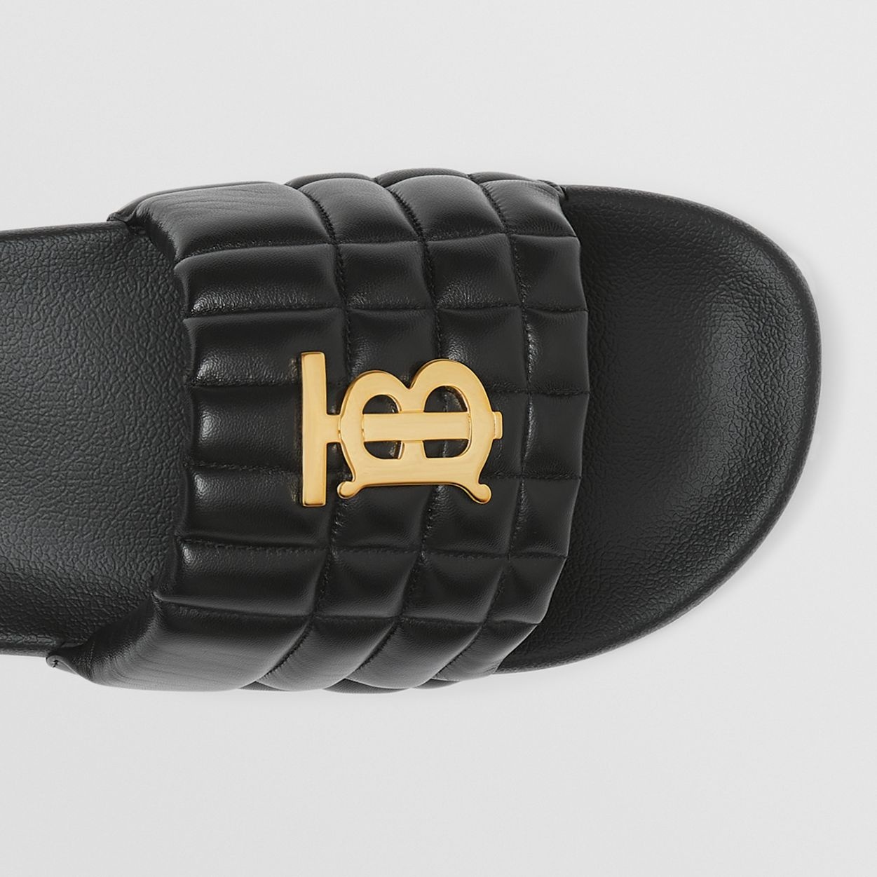 Monogram Motif Quilted Lambskin Slides - 3