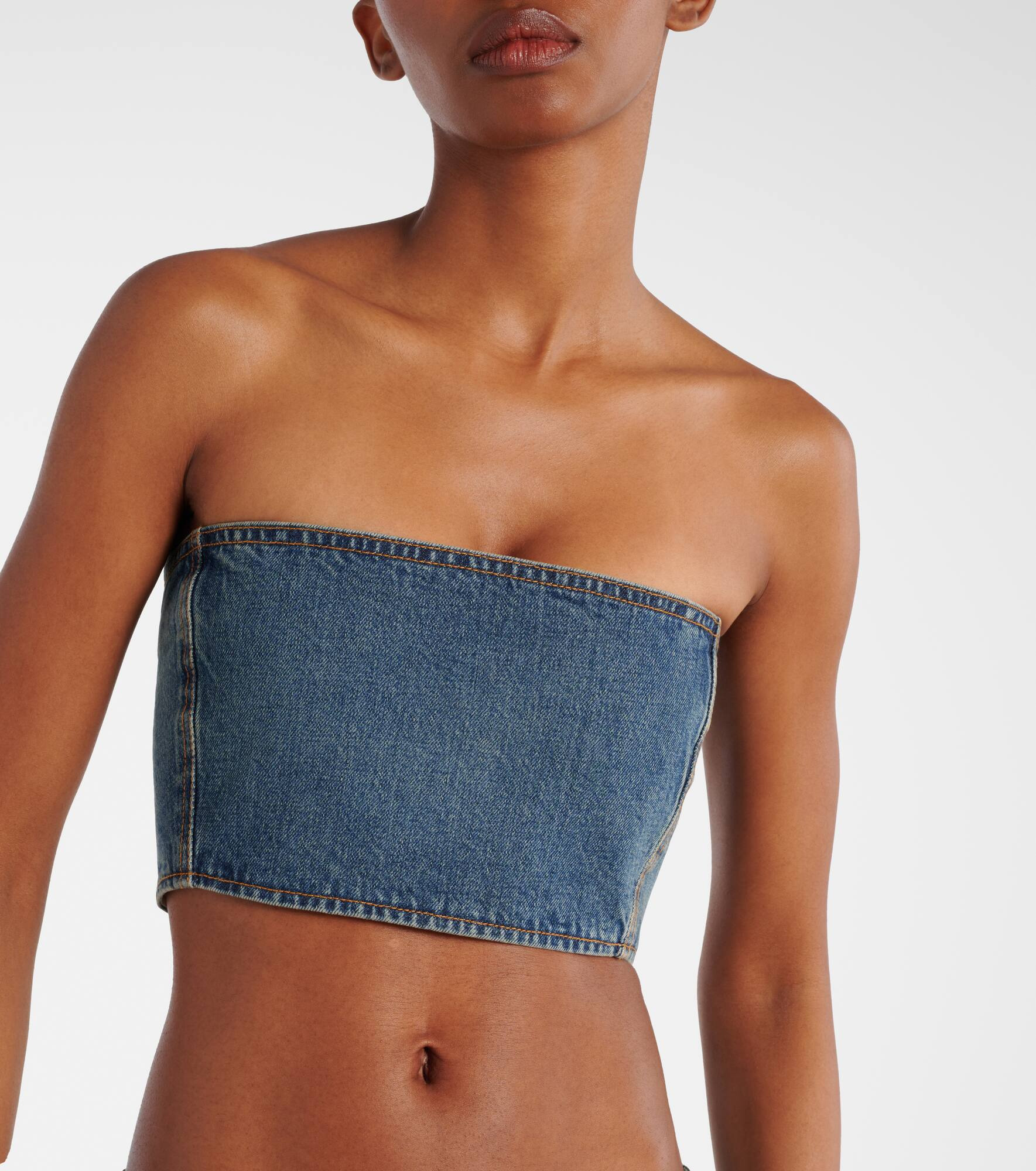 Denim crop top - 5