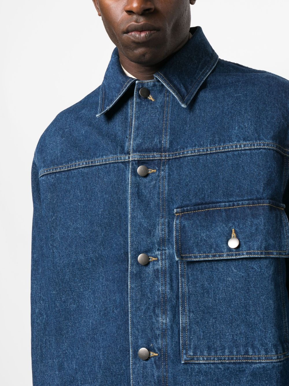 patch-pocket denim jacket - 5