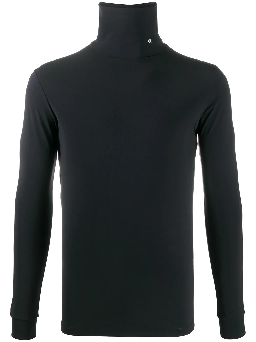 black roll neck fine jumper - 1