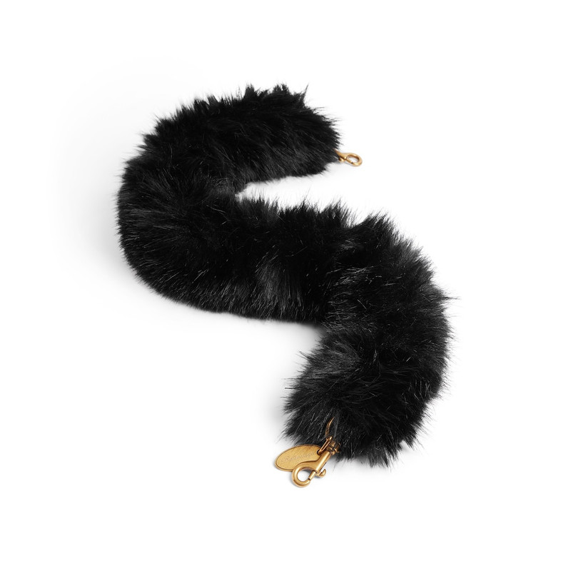 BALENCIAGA Women's Animal-free Fur Strap in Black outlook