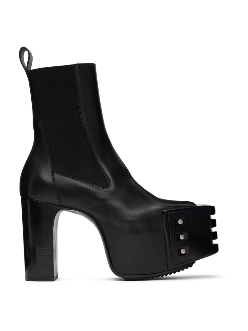 Black Grilled Chelsea Boots 1