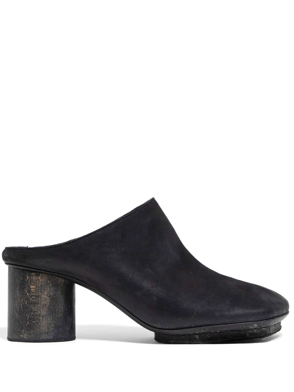 block-heel leather mules - 1