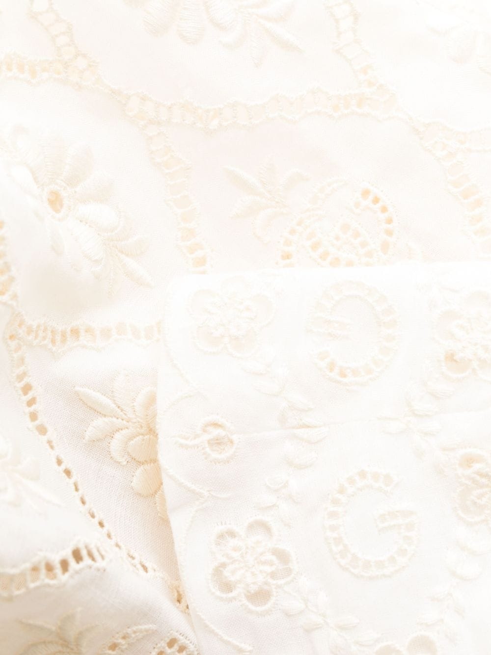 broderie anglaise cotton midi dress - 5