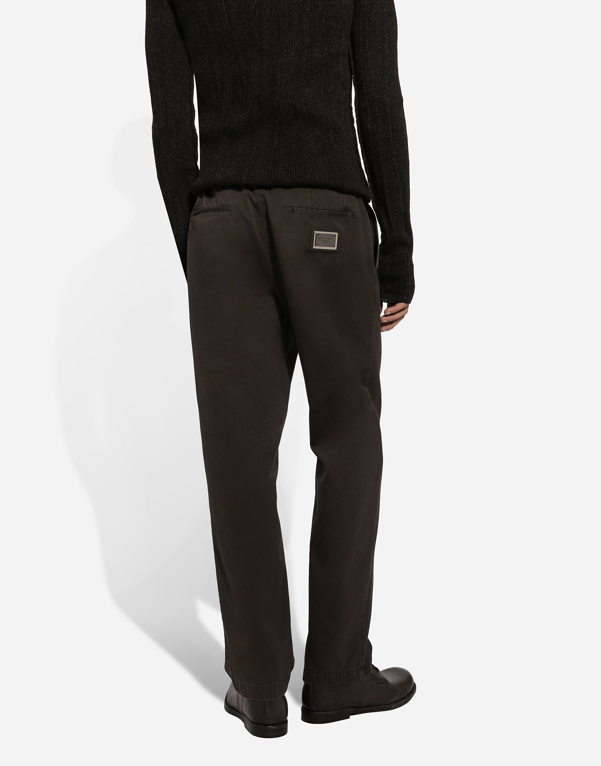 Garment-dyed cotton pants - 4