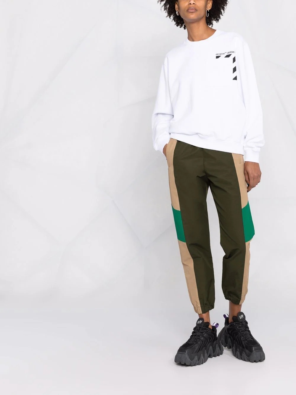 Marker logo-print crew-neck sweatshirt - 2