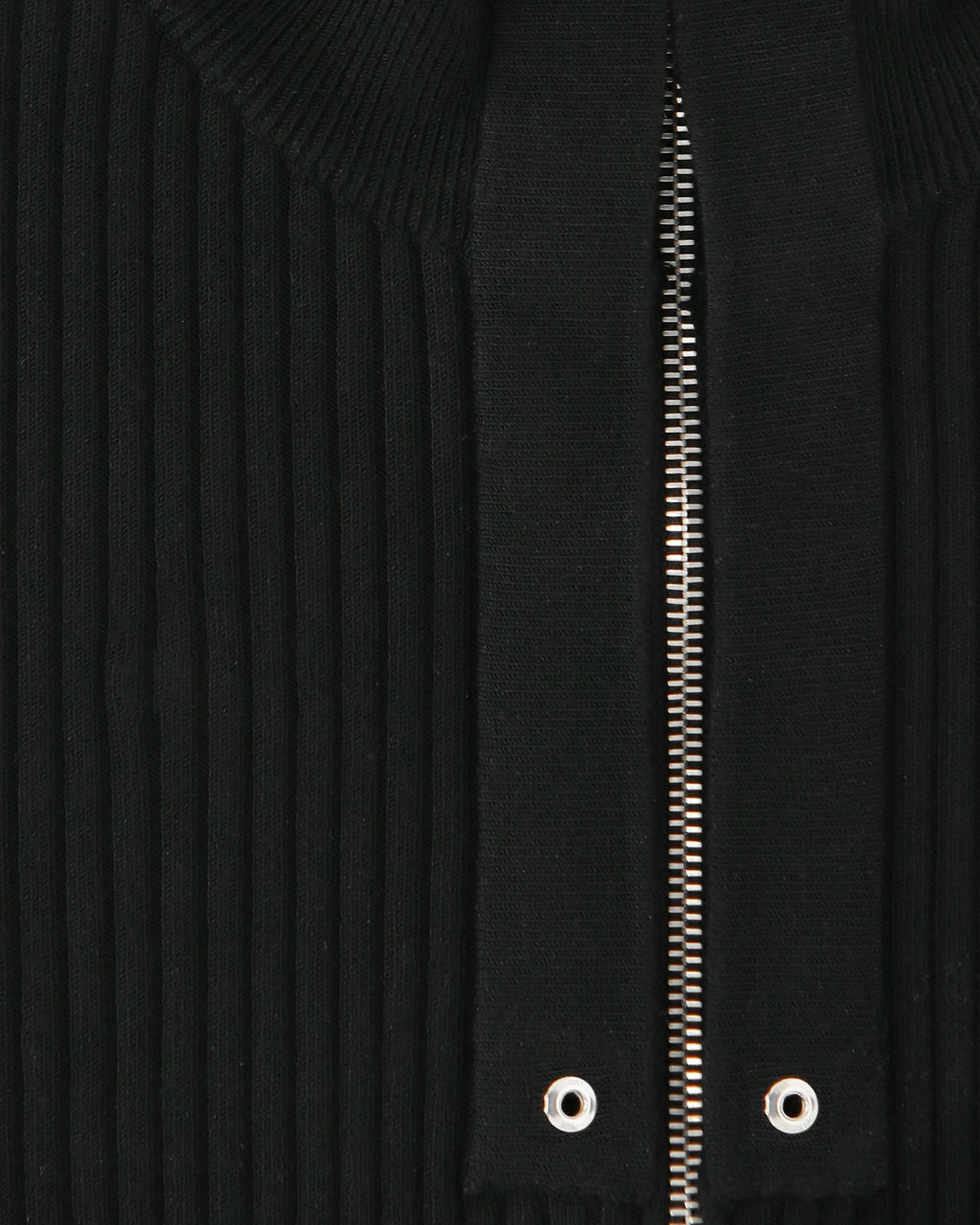 SMALL RIB ZIP UP SWEATER - 6