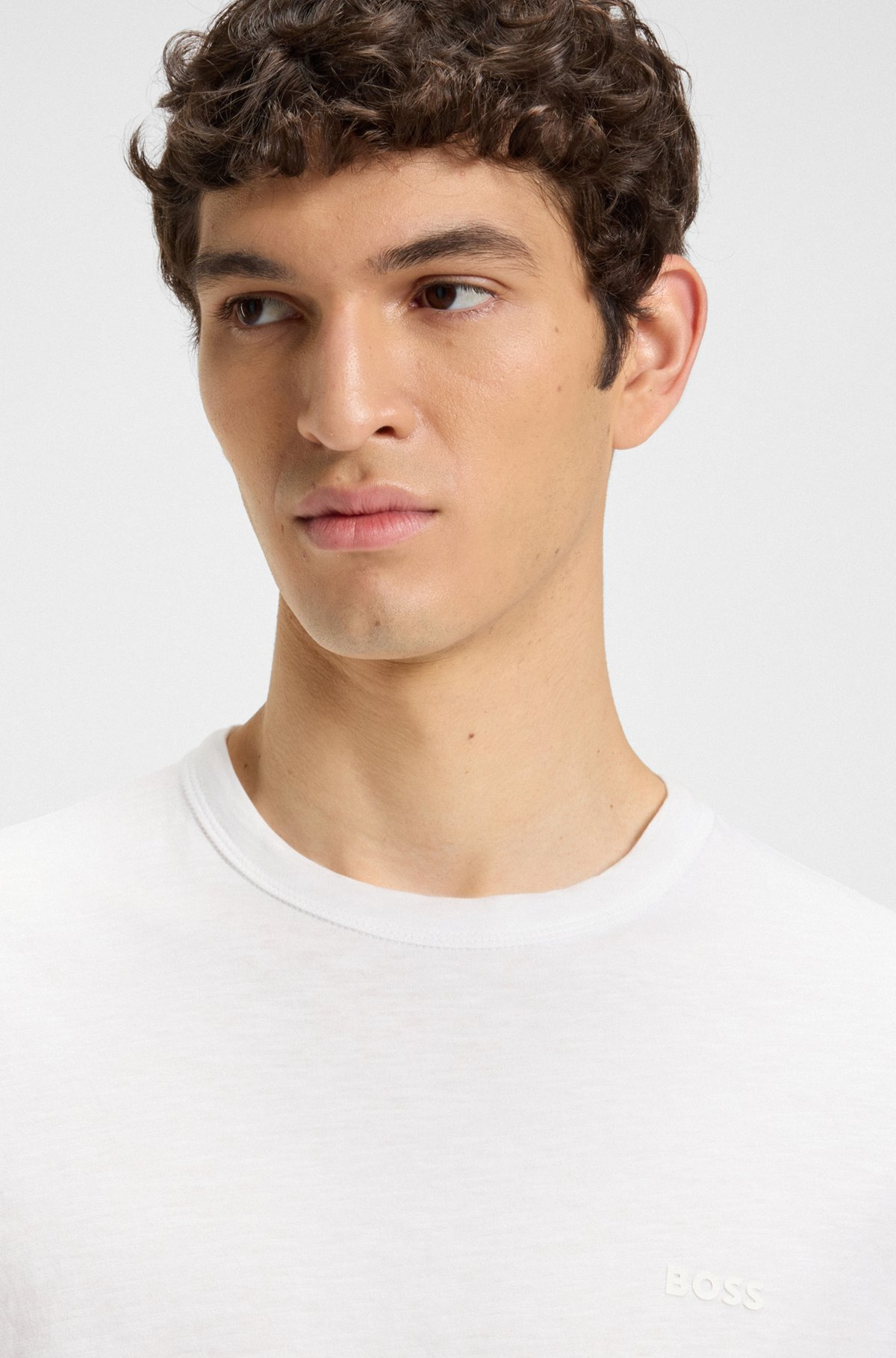 REGULAR-FIT T-SHIRT IN COTTON WITH MOULINE LOGO - 3