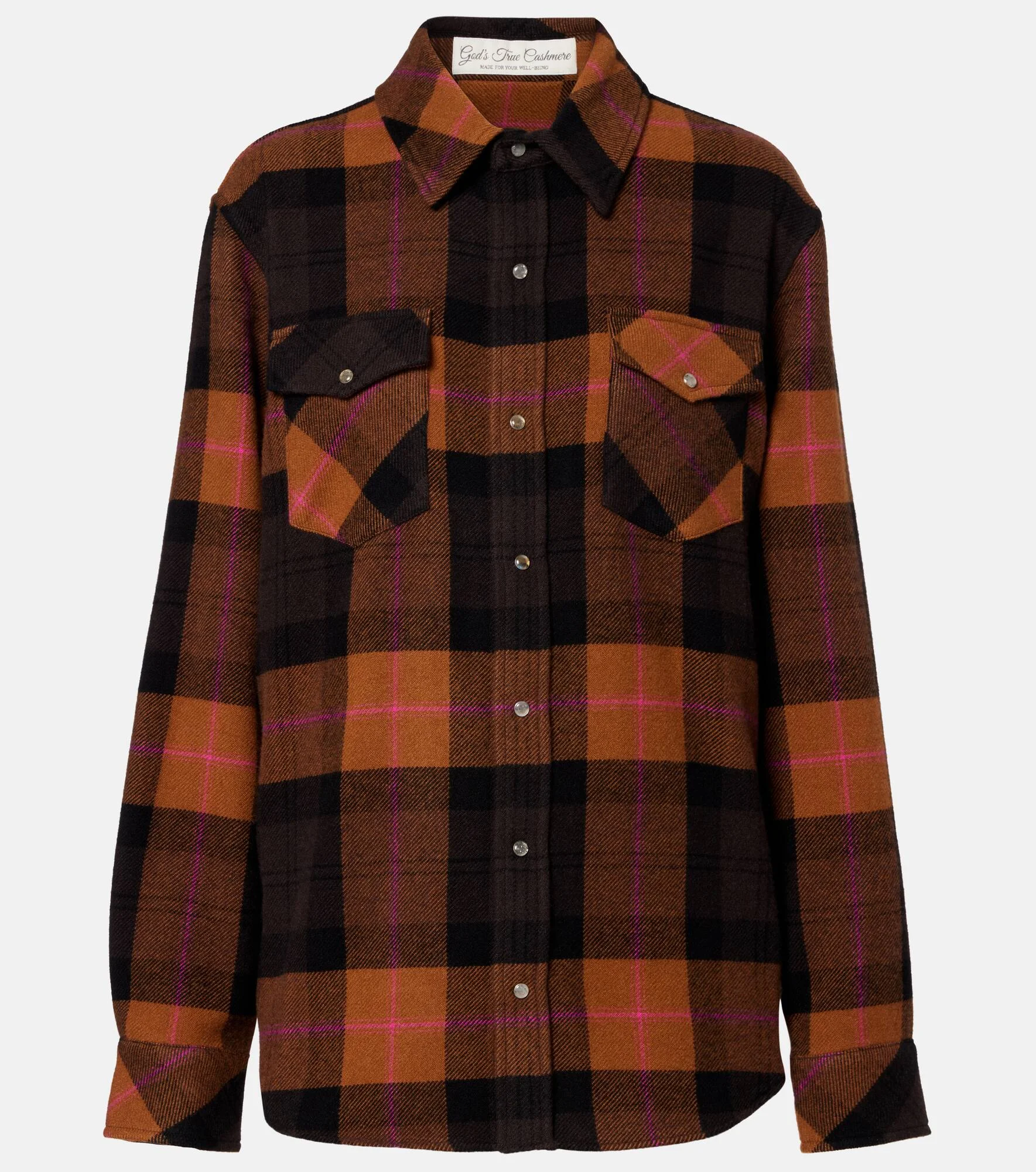 Checked cashmere shirt - 1