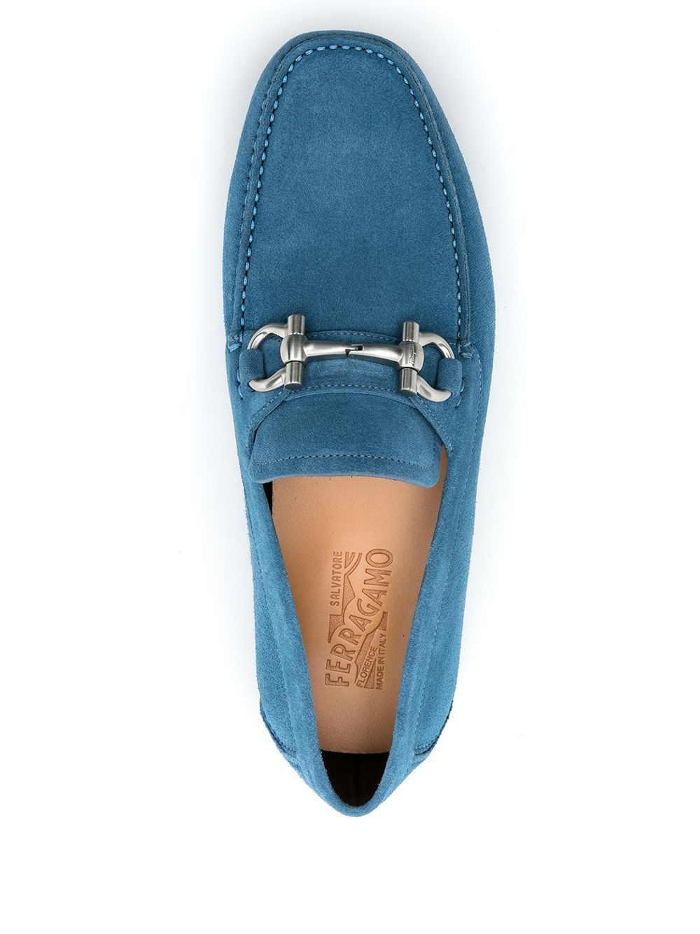 Gancini suede driving loafers - 4