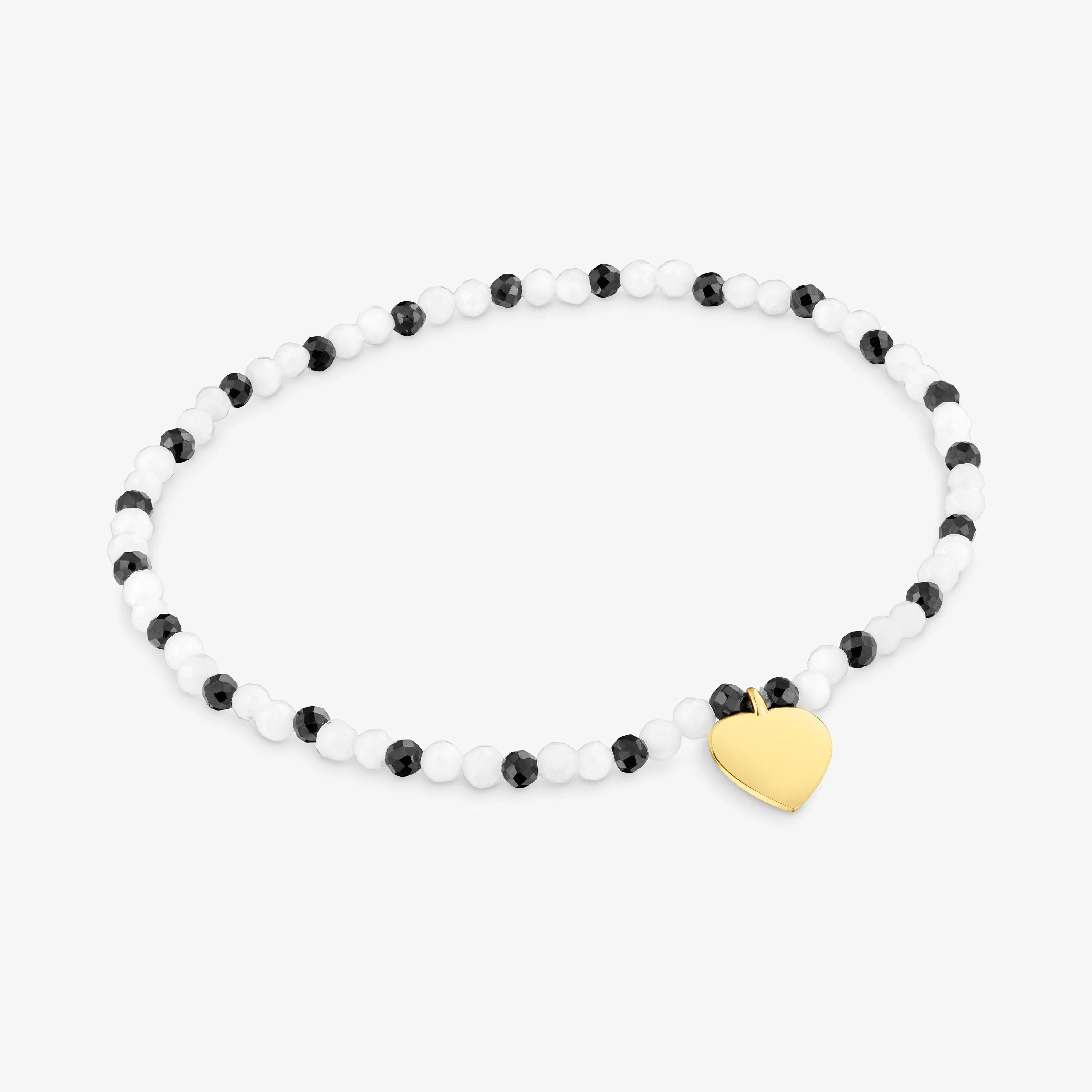 Elastic bracelet with chalcedony, spinels and heart with 18K gold vermeil TOUS Motifs - 1